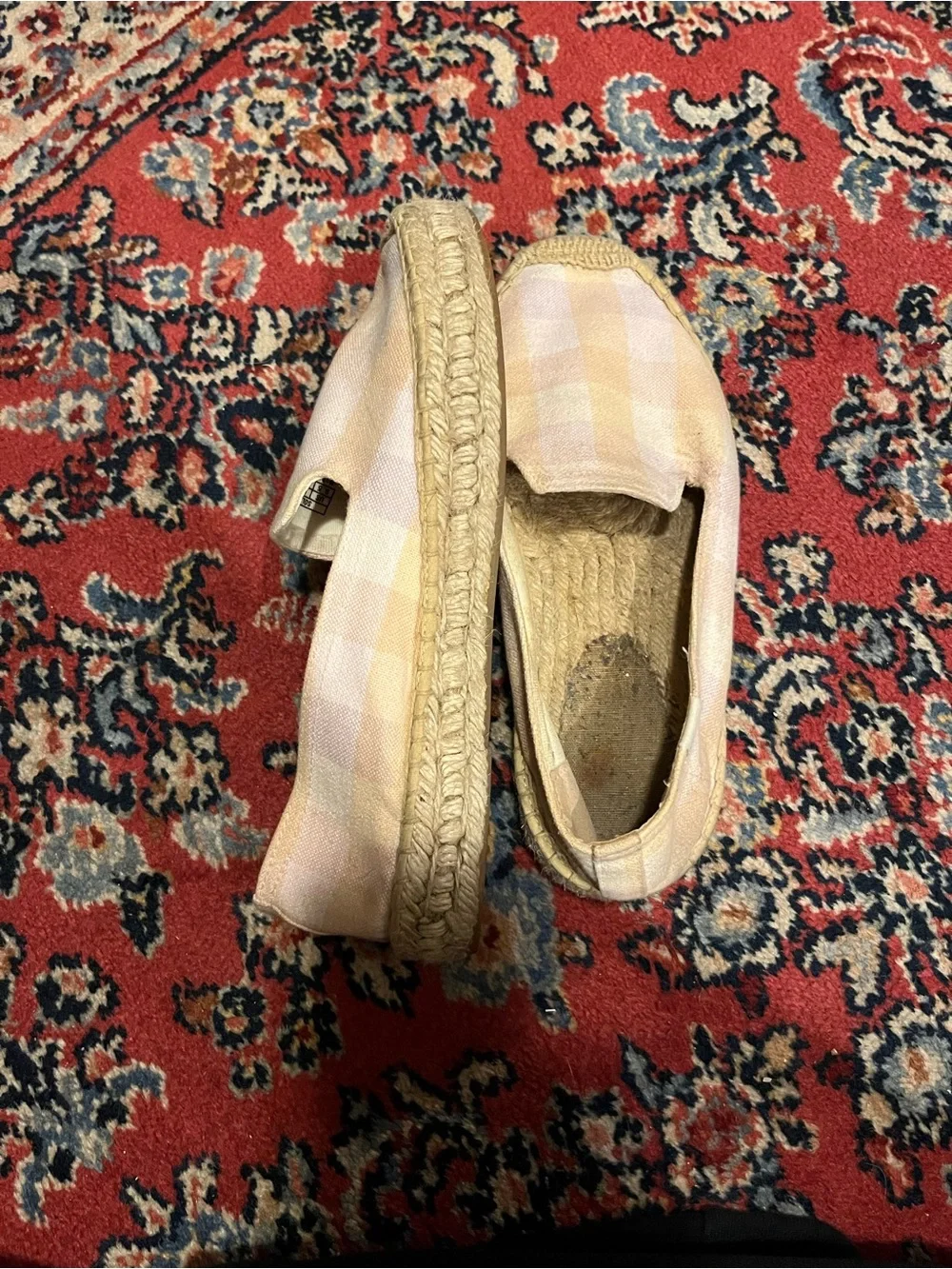 Soludos Pink Plaid Espadrilles